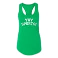 thumbnail image 2 of Wild Bobby YAY SPORTS! Sports Women Racerback Tank Top, Kelly, X-Large, 2 of 5