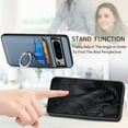 thumbnail image 3 of Allytechgroup Cards Holder Wallet Case for Apple Google Pixel 7, PU Leather Slim Fit Shell Vintage Cards Slots Ring Holder Stand Easy Grip Phone Case for Google Pixel 7, Blue, 3 of 7