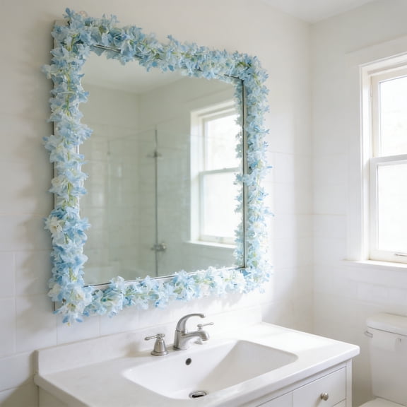 Artificial Lilacs Flower Vines Artificial Plastic Flower String Garland Decorative Vines For Indoor And Outdoor Use Suitable For Festivals And Parties 82.68in