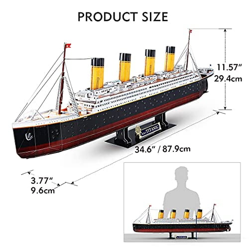 CubicFun LED 3D Puzzle Titanic Ship 3D Puzzles for Adults RMS Toys ...
