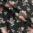 thumbnail image 1 of Soimoi Floral Vintage Print,Cotton Cambric, Quilting Fabric Sold by The Yard 42 Inch Wide, Medium Weight Cotton Fabric, SewingSupplies, Red, 1 of 5