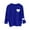 Blue, variant on BLVB Valentines Day Sweatshirt for Women Love Heart Print Shirts Casual Valentine Pullover Long Sleeve Holiday Tops