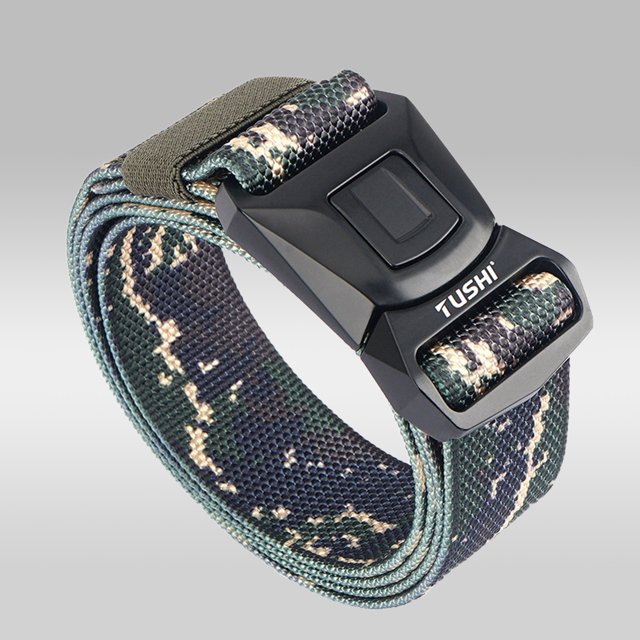 Men Belt Adjustable Length Multifunctional Wearproof Breathable Outdoor Sports Belt