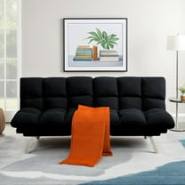 HONEY HOME Sofa Bed Futon,Convertible Sleeper Bed Couch with 4 Reclining Backrest &Armrest,68" Comfy Cloud Sofa Loveseat for Small Living Room Office