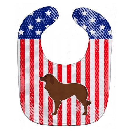 USA Patriotic Portuguese Sheepdog Dog Baby Bib