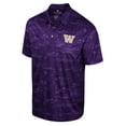 thumbnail image 2 of Men's Colosseum Purple Washington Huskies Daly Print Polo, 2 of 3