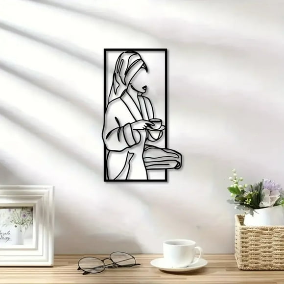 Minimalist Bathroom Wall Art Coffee Enthusiast Wall Decoration Fashionable Bathroom Decoration Home Decoration Modern Wall Art Bathroom Cool Wall Decoration Ornament Car Small Window Mini Garland