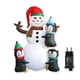 thumbnail image 2 of Monstrate Muñeco de nieve inflable de Navidad, decoración de soplado colorida, bomba de aire de Navidad alta, regalos iluminados, al aire Kits de decoración para fiestas Enchufe de la UE, 2 of 6