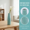 thumbnail image 2 of REGALWOVEN Ceramic Bud Vase for Flowers, Slim Decorative Vase with Narrow Opening, Small Matte Flower Vase for Single Stem Cyan 1.7"L x 1.7"W x 5.9"H, 2 of 6