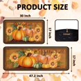 thumbnail image 2 of Hello Fall Pumpkin Decorative Kitchen Rugs Set of 2,Thanksgiving Autumn Pumpkin Front Door Mat Floor Rug for Fall Home Holiday Party Decor 17"x47"+17"x30", 2 of 6