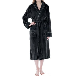 PAVILIA Women Hooded Plush Soft Robe | Fluffy Warm Fleece Sherpa Shaggy ...