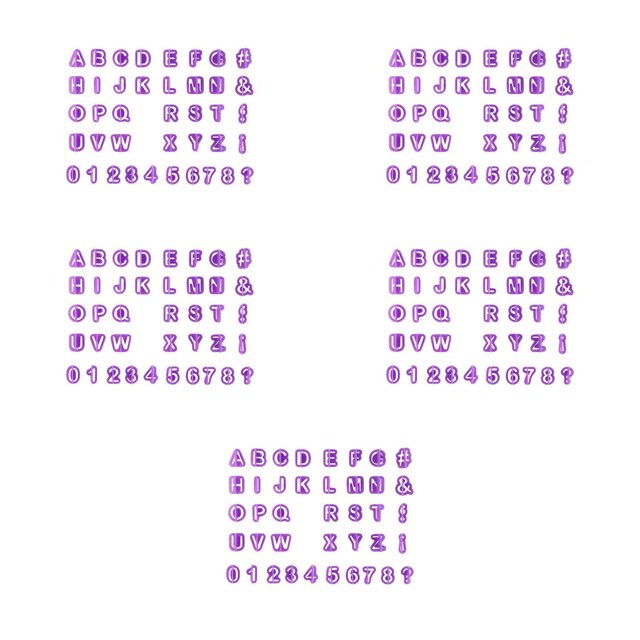 Baohd 40pcs/Set Alphabet Cake Molds Kitchen Figure Plastic Letter Fondant Mold Cookie Cutter Number Cake Mould Baking Decorating Tools 5Set