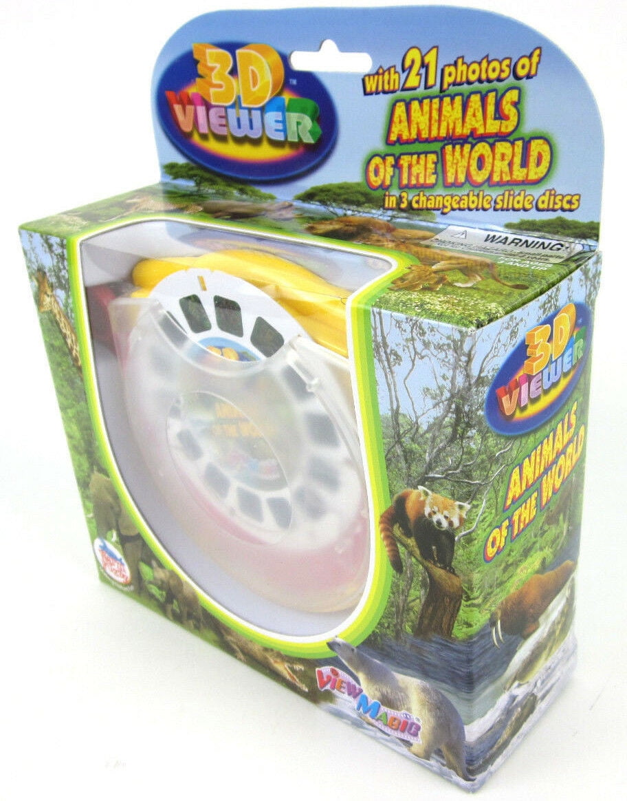 3D Viewer ANIMALS of the World Gift Set Box Stereo Zoo Safari Viewmaster 3 Reels 