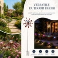 thumbnail image 2 of Solar Wind Spinner Multi-Color LED Lighting, Easy Assembly Ground Stake Solar Wind Spinner, Kinetic Bronze Windmill Ornament for Lawn Patio Backyard Decoration, 2 of 10
