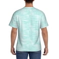 thumbnail image 3 of Bixox Men's Blue Bright Printed Short Sleeve Skinny Athletic T-Shirt, 3 of 6