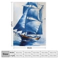 thumbnail image 4 of Orinice Sailboat Water Theme Soft Fleece Blanket Lightweight Throw Blanket for All Seasons, Living Room Sofa Decor, Cow Gifts Blanket, Multiple Sizes Available 60x80in, 4 of 6