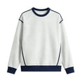 thumbnail image 4 of Turilly Mens Long Sleeve T-Shirt Pullover Sweatshirts Versatile Long Sleeve Crew Neck Loose Casual Basic Color Block Tops, 4 of 5