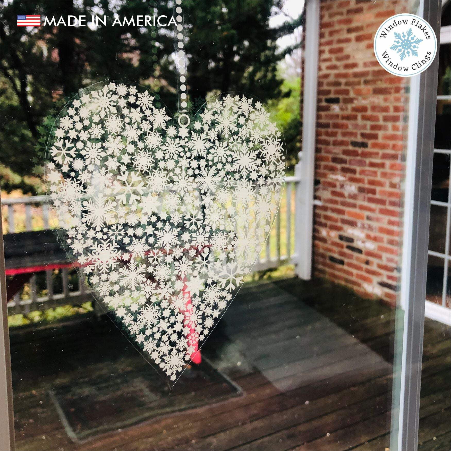 12"  6" Snowflake Valentine Hearts