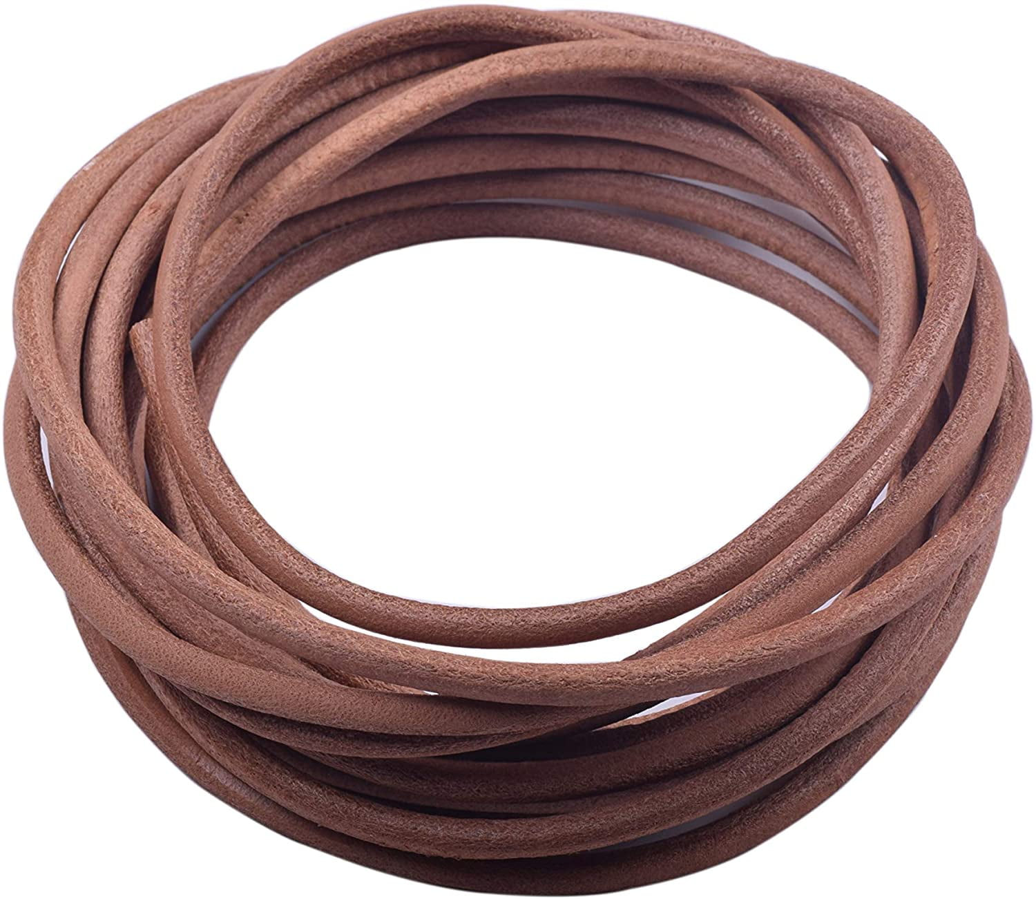 5.0mm Genuine Flat Leather Cords for Bracelet Neckacle Beading Jewelry Making 5meter Brown 