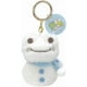 thumbnail image 2 of Sanrio Kerokeroppi x Frog Pickles Snowman Carabiner Mascot Keychain Plush H9 x W6 x D4.5 cm, 2 of 2