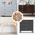 thumbnail image 4 of Set Of Six Peach Glass Knob Chrome Flower Cabinet Knobs by Perilla Home, 4 of 6