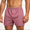 thumbnail image 2 of IhhxPro Men's Beach Shorts Plaid Quick Dry Elastic Waist Casual Checkered Lightweight Summer Swim Trunks with Pockets Loose Fit S-XL, 2 of 8
