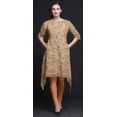 thumbnail image 4 of Bimba Kurti Asymétrique Orange à Imprimé Floral d'Anémone et de Tulipe pour Femmes, Robe d'Été Indienne Tunique XSmall, 4 of 6