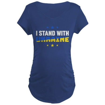 

CafePress - Stand With Ukraine Support Flag Maternity T Shirt - Maternity Dark T-Shirt
