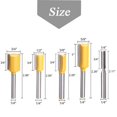 thumbnail image 2 of AVEKI 5Pcs 1/4 Inch Shank Straight Dado Router Bit Set Double Flute Plywood Cut Router Bits Surface Straight Wood Milling Cutter Woodworking Tools 0601M, 2 of 7