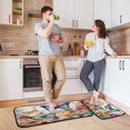 thumbnail image 6 of Dailycode 2 Pcs Kitchen Rug Set Non Slip Absorbent Soft Floor Mats for Kitchen Bathroom Oil Butterflies Flying 19.7"x27.6"+19.7"x47.2", 6 of 7