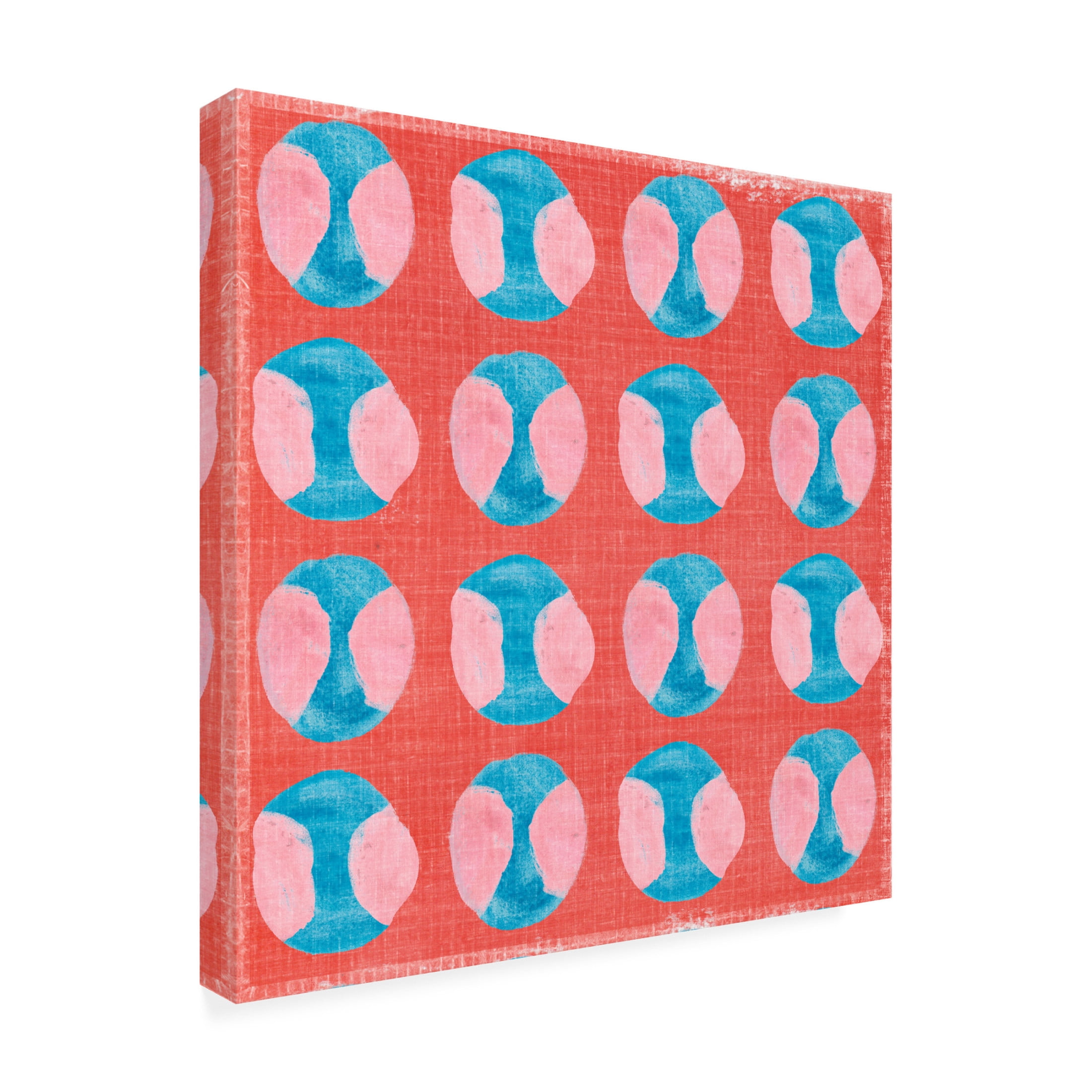 Canvas Wall Art - Melissa Wang 'Square and Circles I' Wall Art for Living Room, Bedroom, or Office Décor by Trademark Fine Art - 18 x 18 Inches