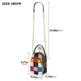 thumbnail image 2 of FORMRS Crossbody Bag for Women Quilted Travel Shoulder Cell Phone Purse with Chain Strap Handbag, White Checkered Pattern, 2 of 7