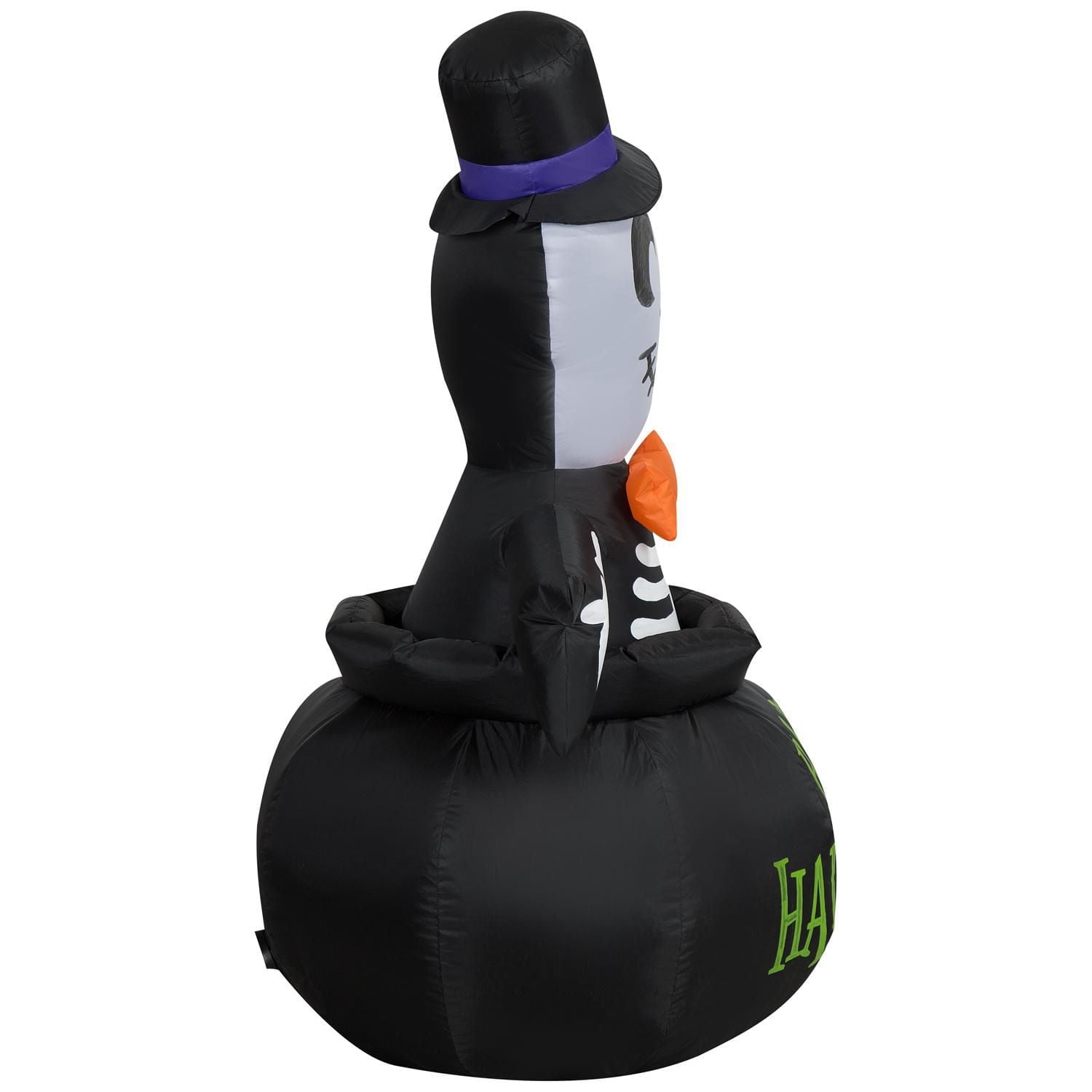 Squelette gonflable Gemmy Halloween dans un chaudron
