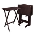 thumbnail image 1 of Casual Home Ensemble de Table à Plateau 5 Pcs, Espresso (Neuf), 1 of 2