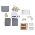 thumbnail image 4 of 2 juegos de muebles de casa de muñecas de madera, modelo de simulación, suministros de bricolaje, juguetes de simulación de estilo Retro , familia para Cuarto de y Baño Macarena Juguetes de casa de muñecas, 4 of 8