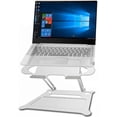 thumbnail image 1 of Laptop Stand, Aluminum Computer Stand with Ventilation and Cooling Function, Ergonomic Portable Multi-Angle Height Adjustable Laptop Stand Holder, Notebook Stand riser for Laptop up to 17 inch, 1 of 7