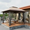 thumbnail image 6 of 12 X 12ft Pop-up Gazebo, Double Roof Outdoor Canopy Tent with Mosquito Netting, Camping Canopy Gazebo for Lawn, Patio and Garden, 6 of 9