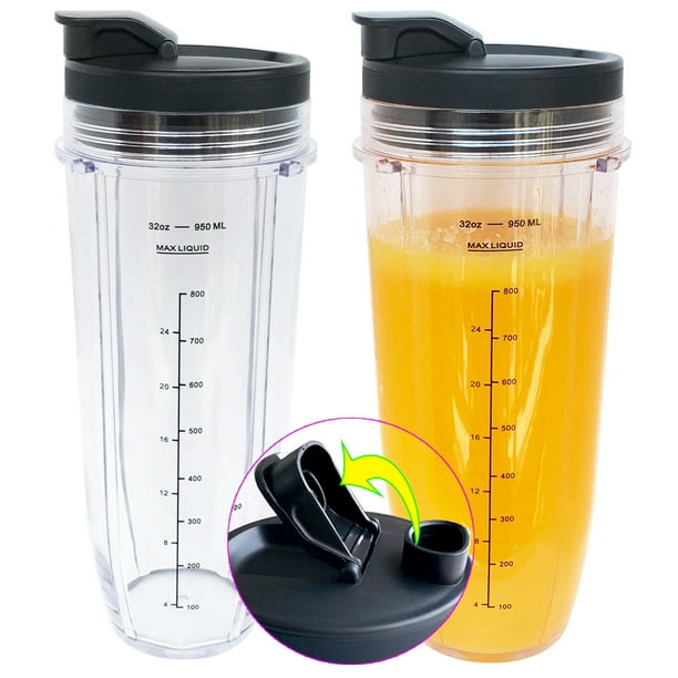 Replacement 32oz Nutri Ninja Blender Cup with Sip & Seal Lid For BL450