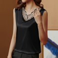 thumbnail image 2 of Uaswgudfs Silk Satin Tank Tops for Women V Neck Sleeveless Camisole Tank Tops 2025 Summer Basic Loose Blouses 2025, 2 of 9