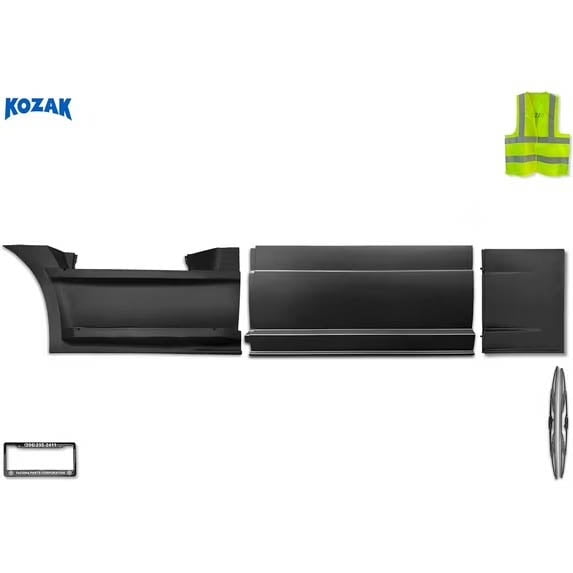 Kozak Front, Middle & Rear Fairing Panel Set Left Driver Side Compatible with Freightliner Cascadia 2018 
