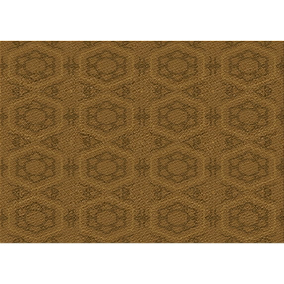 Ahgly Company Indoor Rectangle Patterned Dark Bronze Brown Area Rugs, 5' x 7'