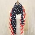 thumbnail image 6 of Miiottaa American Flag Patriotic Scarf for Women Men US Flag Scarves Breathable Chiffon Shawl for Independence Day 4th of July, 6 of 14