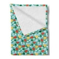 thumbnail image 2 of Strawberry Soft Flannel Fleece Blanket, Hand Drawn Doodle Fruits with Clouds and Leaves Warm Summer Season Illustration, Cozy Plush for Indoor and Outdoor Use, 50" x 70", Multicolor, by Ambesonne, 2 of 5