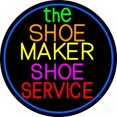 thumbnail image 1 of The Shoe Maker Shoe Service LED Neon Sign 26 x 26 - inches, Black Square Cut Acrylic Backing, with Dimmer - Bright and Premium built indoor LED Neon Sign for store interior Décor, Storefront., 1 of 7