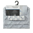 thumbnail image 6 of Mainstays 15-Piece Blue & White Diamond Bathroom Set – Shower Curtain, Bath Rugs & Hooks, Stylish Polyester Decor, 6 of 6