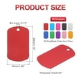 thumbnail image 2 of Uxcell Metal Stamping Blanks Tags Anodized Aluminum Blank Dog Tags Rectangle Laser Engraving Blanks ID Name Red/Blue/Light Blue/Rose Red/Purple/Silver/Pink/Black/Green/Gold, 2 of 7