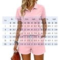 thumbnail image 3 of ASDFVBKG Polo Shirts Set for Women Short Sleeve Collared Button Golf Tee and Shorts Cotton Business Casual Summer Work Tops Army Green S, 3 of 8