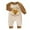 Brown, variant on Baby Boys Thanksgiving Romper Jumpsuit Long Sleeve Bodysuit Full Length Pants Crew Neck Embroidered Turkey Print Cute Crawler Outfit for Holiday Photoshoot Brown 6 Months-12 Months
