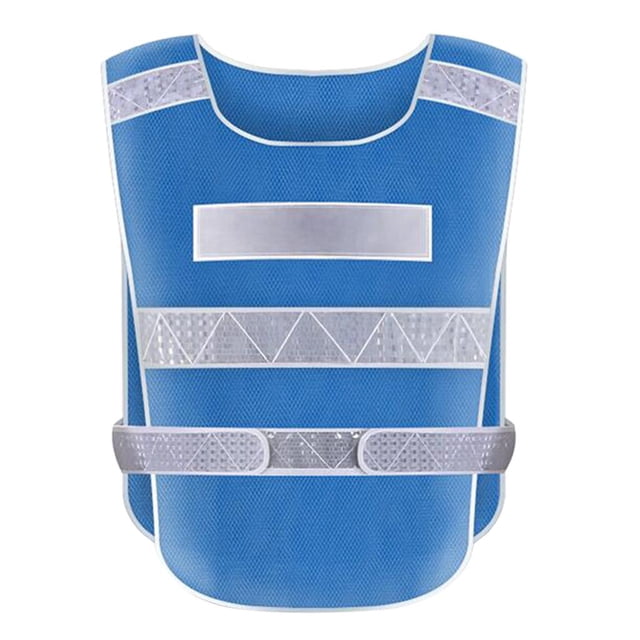 Chaleco de seguridad de color ajustable, reflectante de alta visibilidad para advertencia de seguridad. Azul