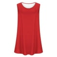 thumbnail image 3 of fatyb Plus Size Tank Tops for Women Round Neck Sleeveless Loose Blouses Flowy Solid Color Womens Shirts, 3 of 5